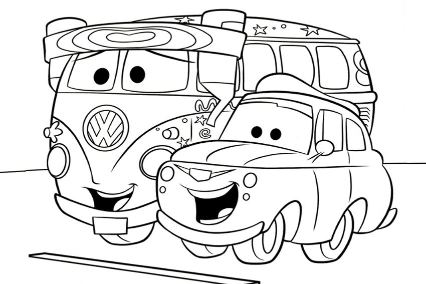 Plansa de colorat cu Cars pixar 201 115